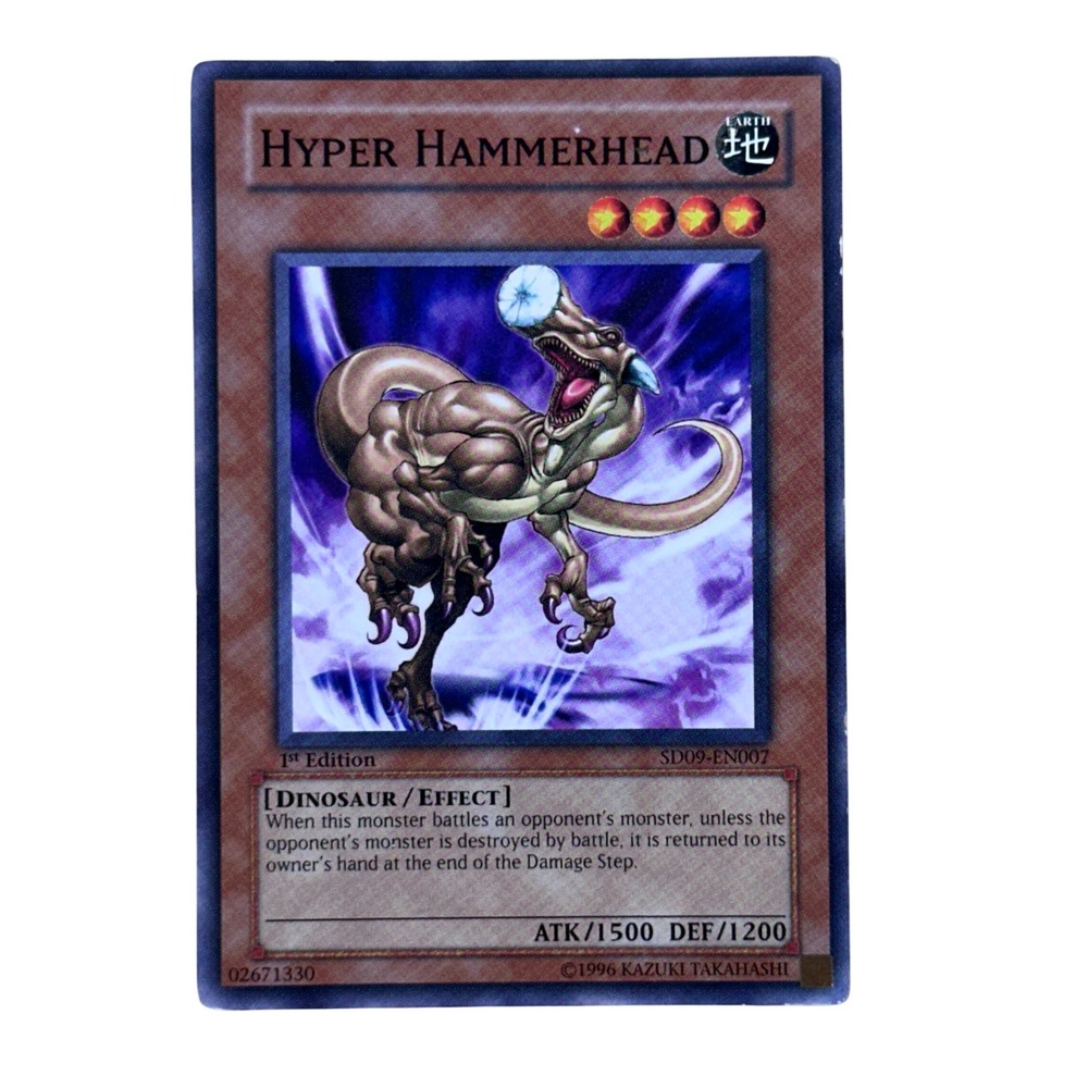 Yu-Gi-Oh! Trading Card Unisex OS Brown Hyper Hammerhead SD09-EN007 1st Ed Common